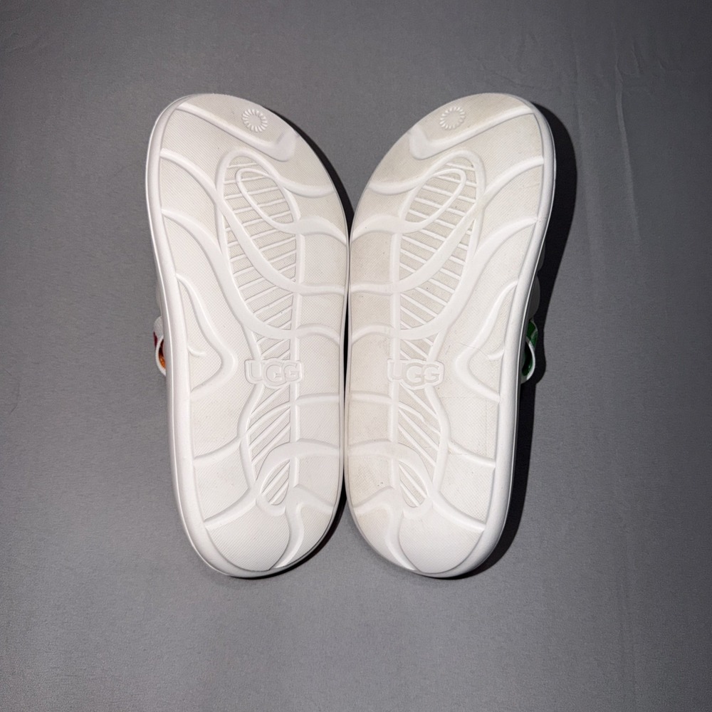 UGG Sport Yeah SO White Rainbow Special Olympics Adjustable Sandal Womans Size 7 - Picture 6 of 8